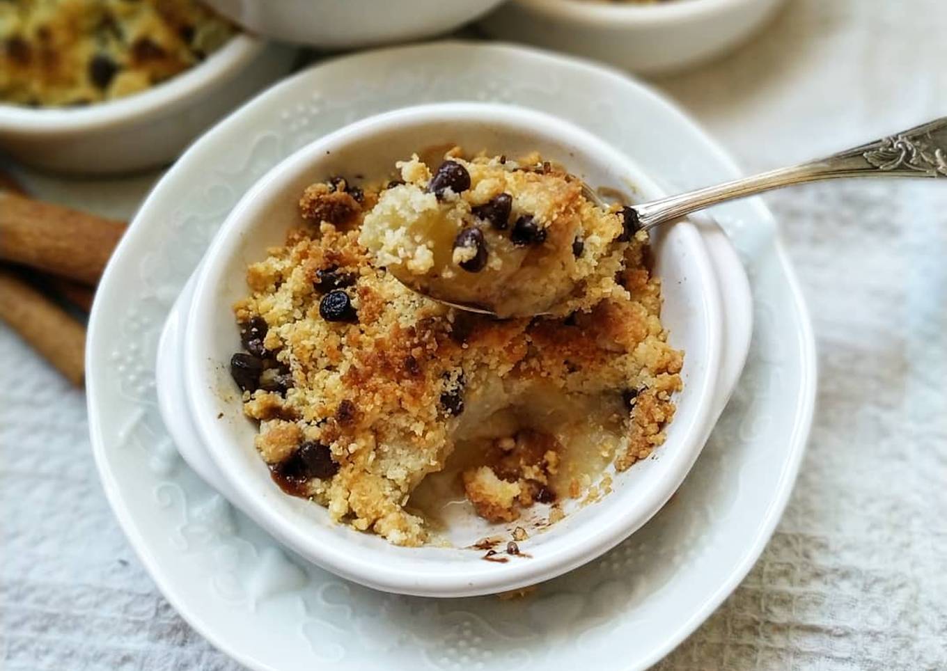 Crumble poires-chocolat