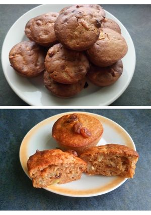 Almás-túrós muffin recept fotója