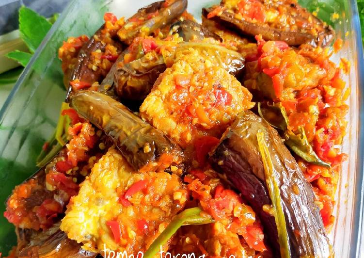 Tempe terong pedas