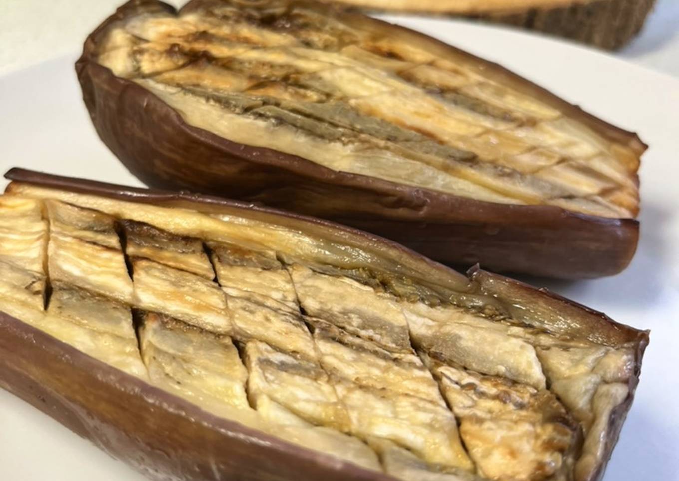 Berenjenas asadas en airfryer para batchcooking