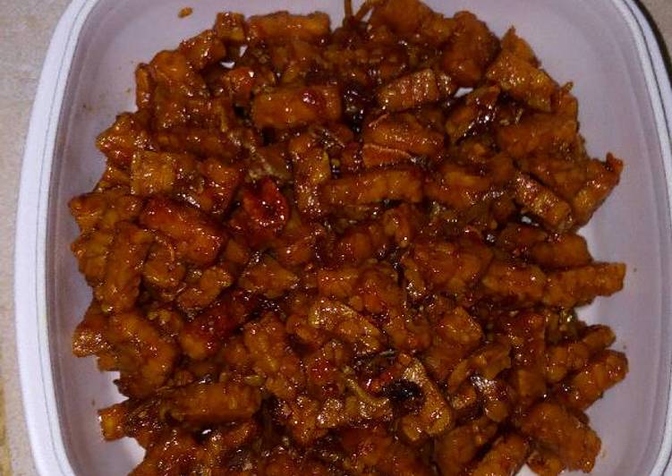 Resep Tempe orek teri medan Anti Gagal