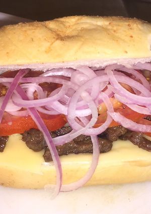 Una foto de Sándwich de carne teriyaki
