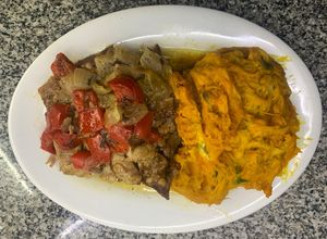 Una foto de Churrasquito de cerdo tiernizado al horno