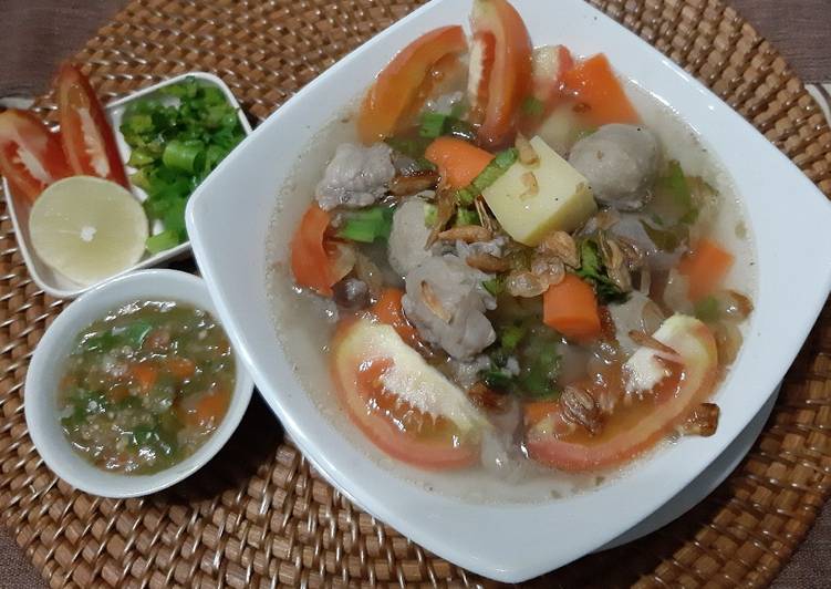 SOP BENING DAGING mix BAKSO sedaap😍 (ala Bakso Rusuk TOTAL)
