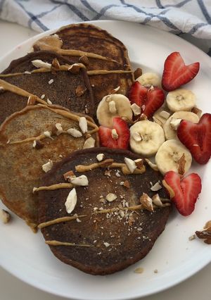 Foto resep Pancake Gandum pisang & coklat