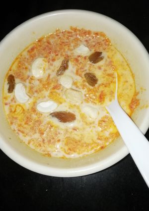 A picture of Carrot kheer with gajarpak.