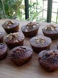 Muffins de zanahoria, azúcar mascabo y harina integral.