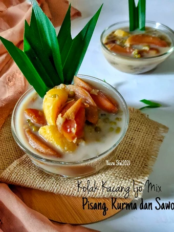 Cara Mudah Menyiapkan Resep  Kolak kacang ijo mix Pisang Kurma dan sawo yang Menggugah Selera, Bisa Manjain Lidah
