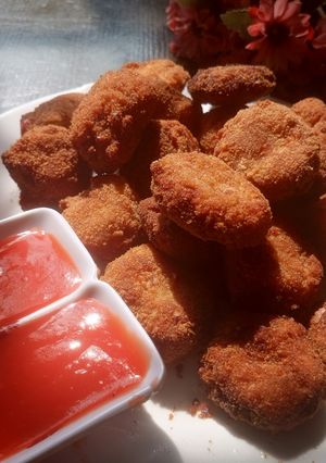 A picture of Chicken nuggets.