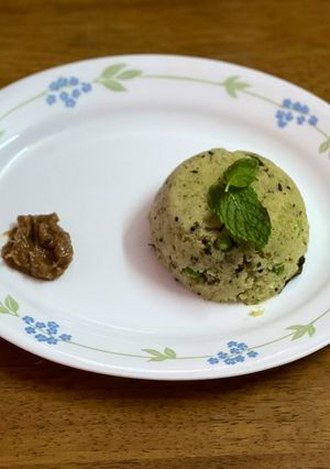A picture of Pudina upma.