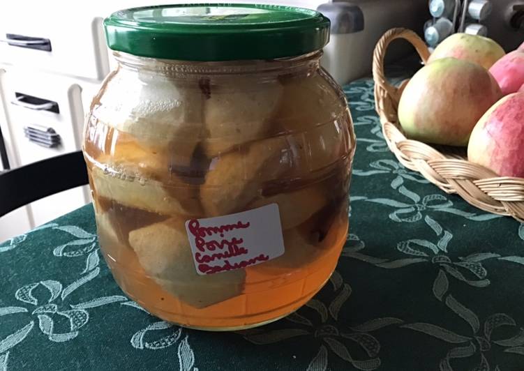 Recette De Pommes et poires au sirop cannelle et badiane