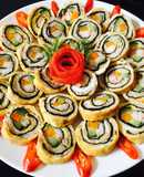 Trứng cuộn hấp vân