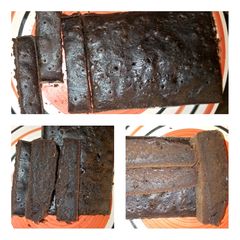 A picture of Eggless chocolate cake.