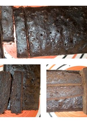 A picture of Eggless chocolate cake.