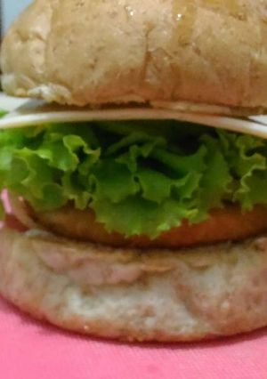 Foto resep burger chicken crispy