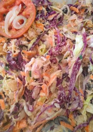 Foto de Receita de Salada de Repolho com Cenoura e Molho de Maionese