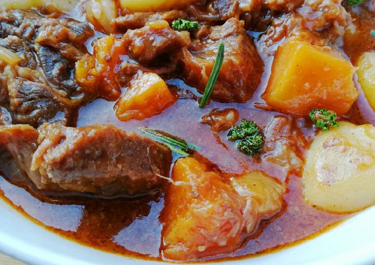 Step-by-Step Guide to Prepare Perfect Butternut and potato beef stew