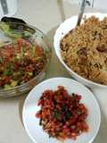 Pilau serverd with kachumbari