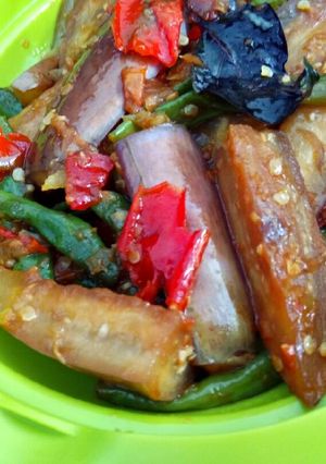 Foto resep Kacang panjang masak Terong balado