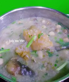 cháo thịt bò đậu