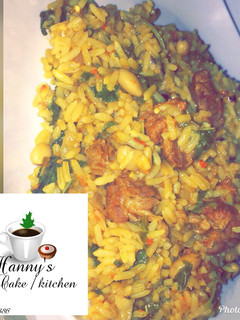 A picture of Jollop rice and beans.