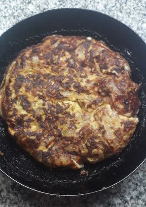 Una foto de Tortilla de cebolla
