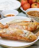 Cá đổng nướng mọi