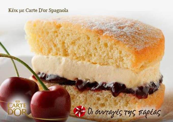 κύρια φωτογραφία συνταγής Κέικ με Carte D'or Spagnola
