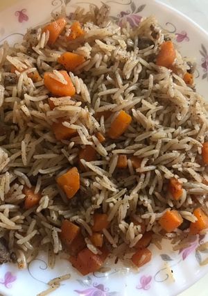 صورة لوصفة رز بحشوة الجزر واللحم