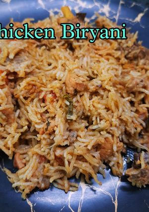A picture of Chicken Biryani recipe | Simple Biryani recipe in pressure cooker | Basmati rice chicken Biriyani.