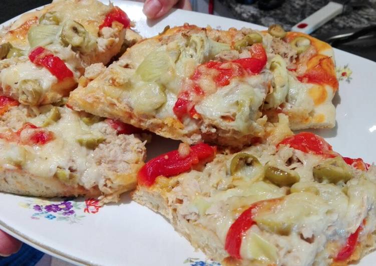 Pizza con masa reposada 12h🍕