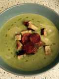 Broccoli & green pea soup