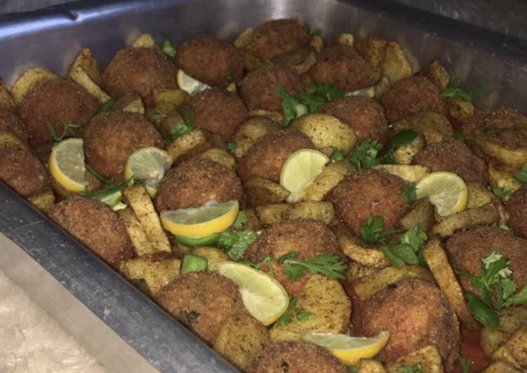 كٌرات الكفته بالبطاطس😋❤️