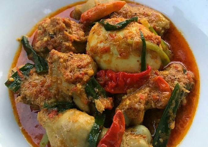 Gulai padang ayam dan telur