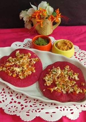 A picture of Healthy Oats Beetroot Mini Chilla.