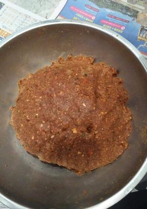 A picture of Indonesian Peanut spicy sauce (sambel pecel).