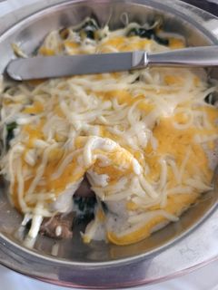 Una foto de Espinacas gratinadas 4 quesos