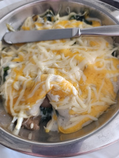 Una foto de Espinacas gratinadas 4 quesos