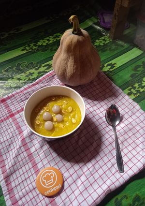 Foto resep 08 GBC. Hobakjuk (Bubur Labu Kuning Korea)