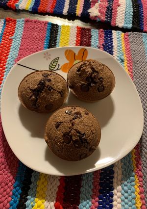 A picture of Healthy Oat, Cocoa, and Coconut Muffins.