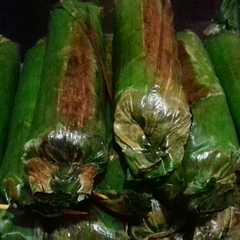 A picture of Nasi bakar ikan teri gurih lezat😊😙.