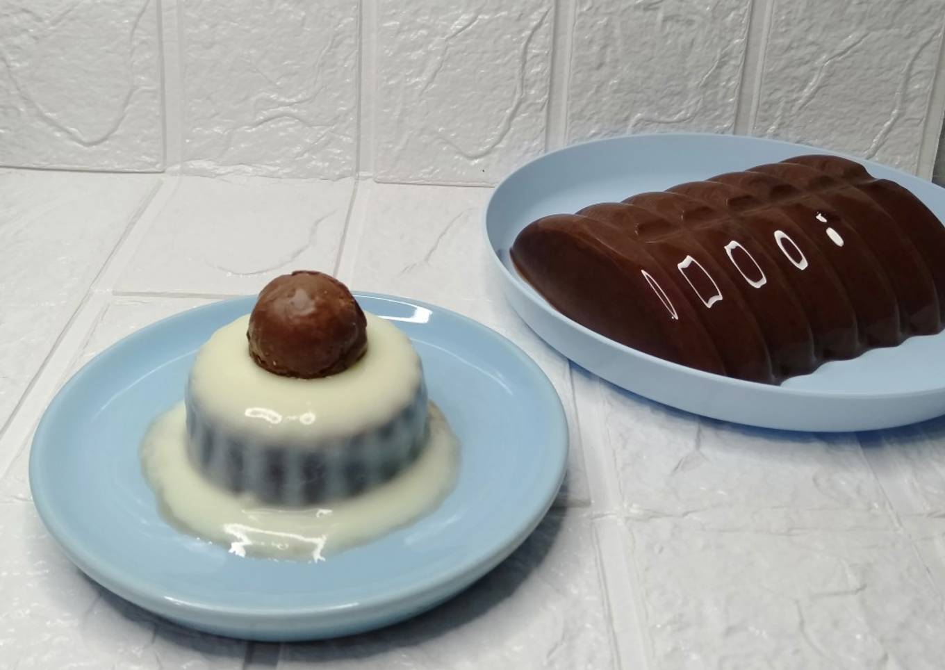 Resep Pudding coklat Fla vanilla, Enak