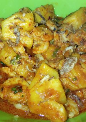 Foto resep Udang nanas pedas manis