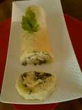 Rollo de papa con espinacas