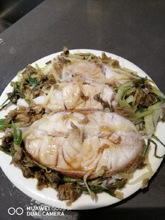 A picture of Steam Fish w/ Preserved Salted Vege.