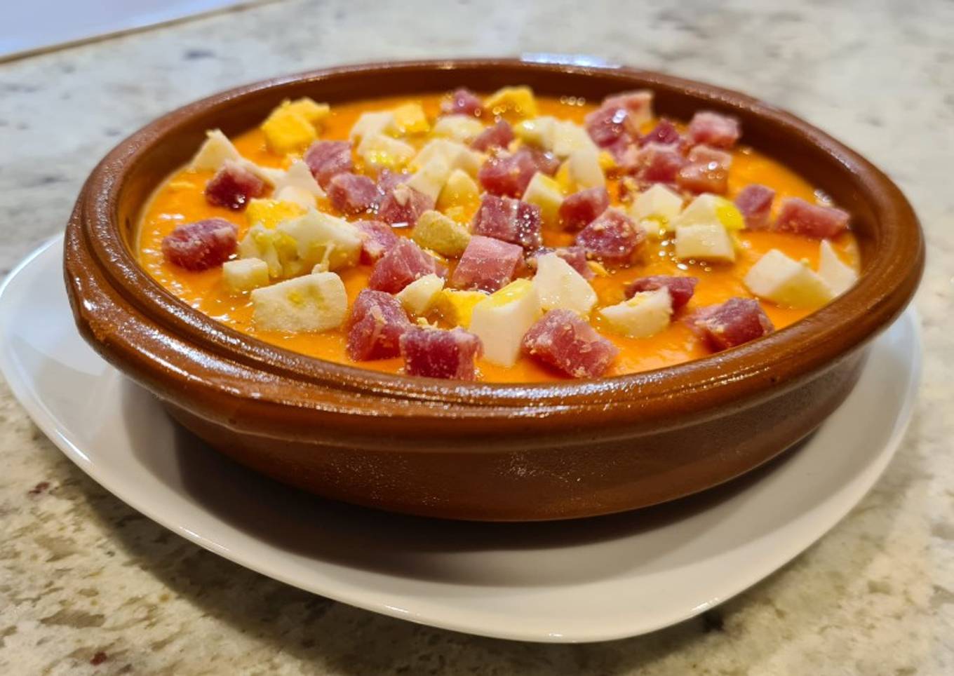 Salmorejo de mango