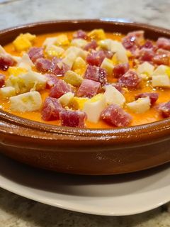Una foto de Salmorejo de mango