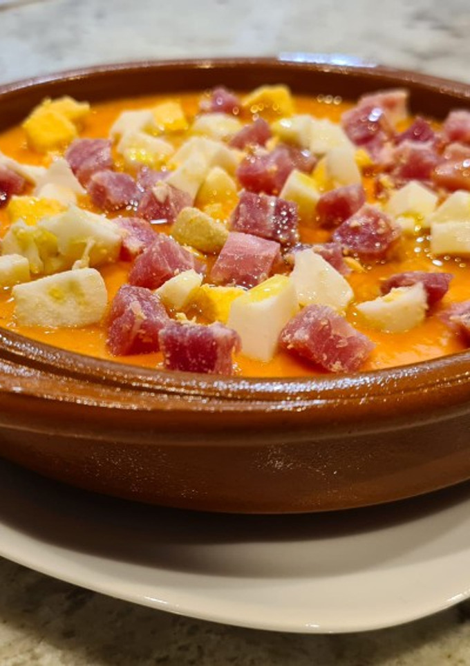 Una foto de Salmorejo de mango