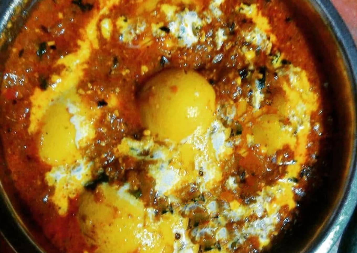 Egg Garlic Masala Curry