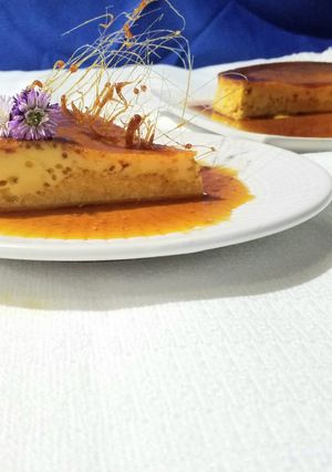 Una foto de Flan